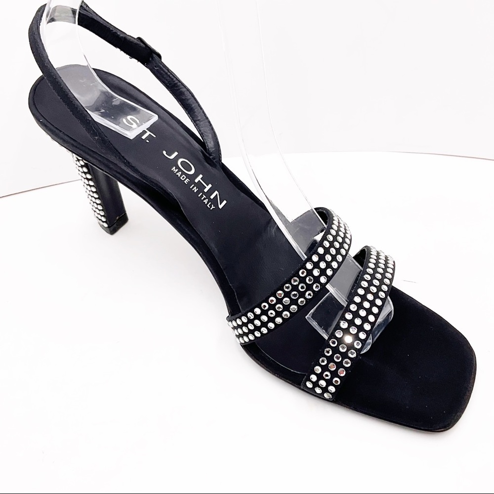 {St.John} Rhinestones Heel Sandals - Picture 3 of 16